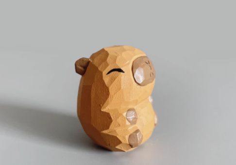 Hand-carved wood carving cute healing puppy golden retriever ornaments