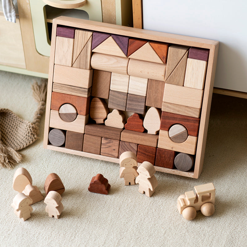 Handcrafted Unpainted Large Wooden Building Blocks