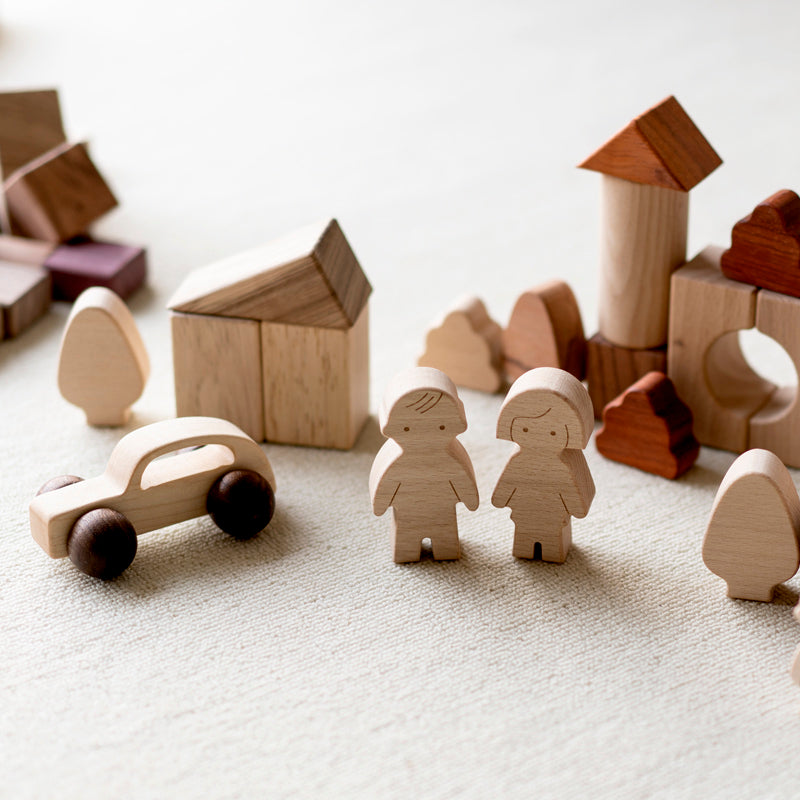 Handcrafted Unpainted Large Wooden Building Blocks