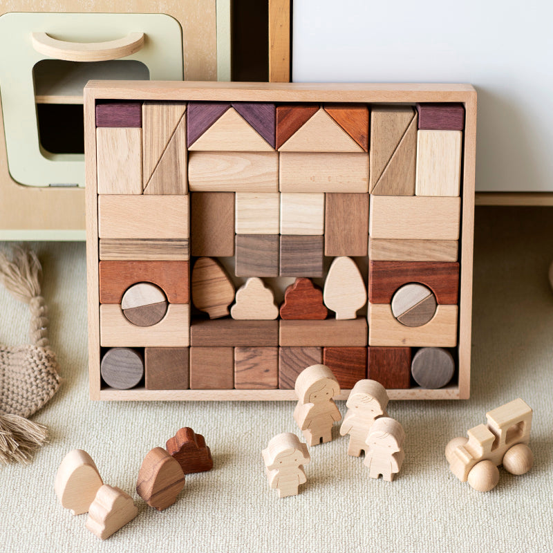 Handcrafted Unpainted Large Wooden Building Blocks