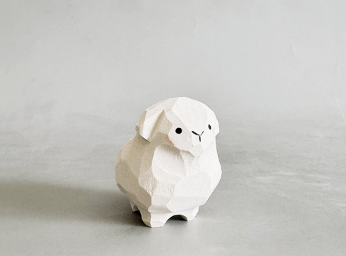 Hand-carved wood carving cute healing puppy golden retriever ornaments